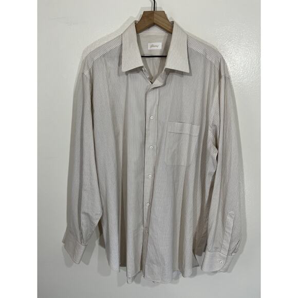 Vtg Y2K Brioni Button Up Dress Shirt 90s Made Italy Preppy Normcore Quiet Luxe - Picture 1 of 15